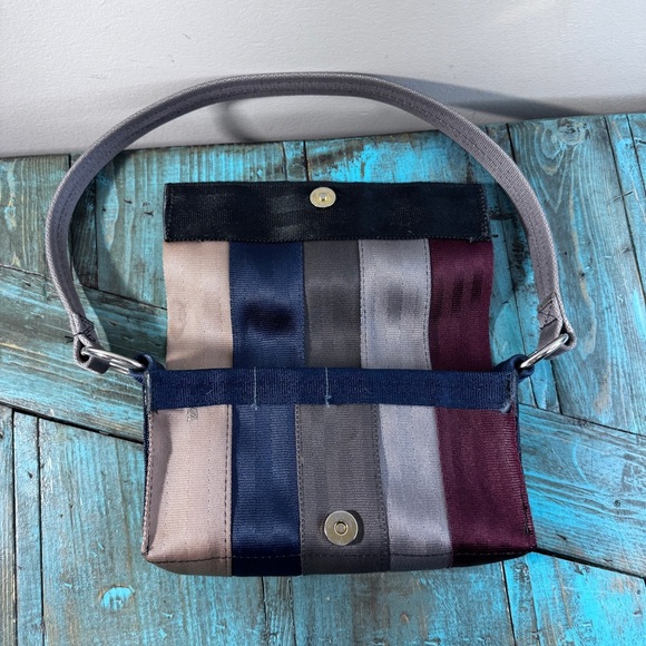 U.S.E.D. Recycled Seatbelt Flap Close Mini Purse - Picture 7 of 14
